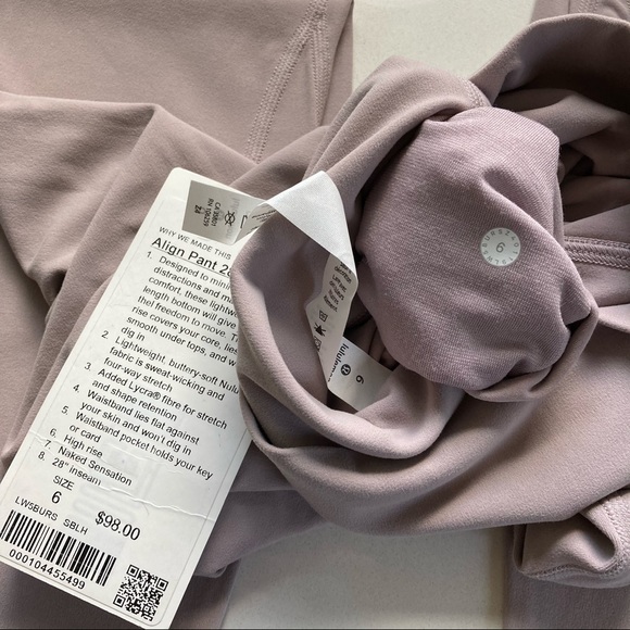 💢SOLD💢Align Pant, Smoky Blush 28” NWT - Picture 4 of 7